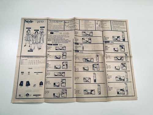 Vintage Style Sewing Pattern 2777 Child’s Dress - Size 5 Girls Uncut, Retro 1982 - Picture 7 of 8