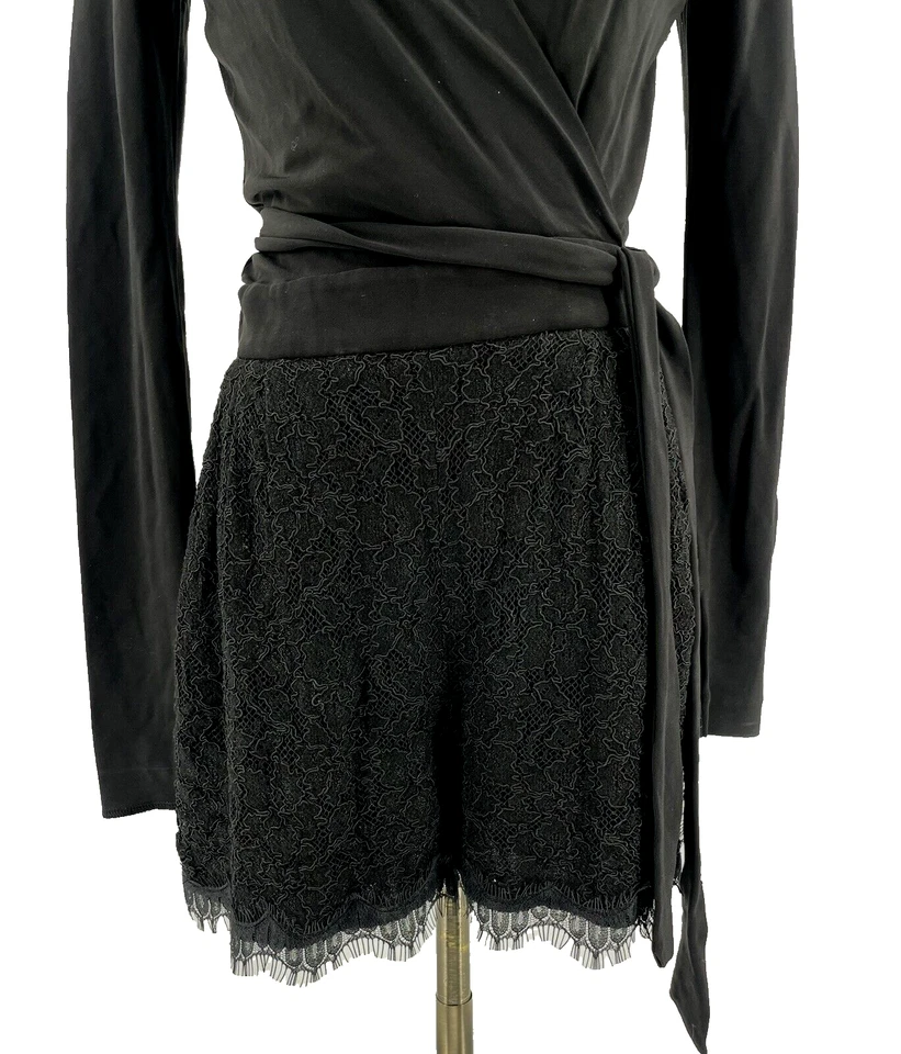 Детский комбинезон Diane von Furstenberg Black Tillie Wrap эластичный кружевной размер 0 - Изображение 4 из 4