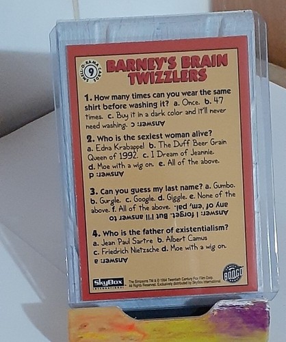 1994 Skybox The Simpsons Series 2 - Smell-O-Rama Cards Set Of 10 FREE POSTAGE* - Foto 20 di 22