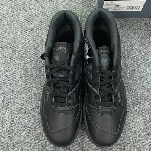 New Balance 550 Triple Black Shoes Mens 10.5 Sneakers Ortholite Foam Insoles - Picture 9 of 21