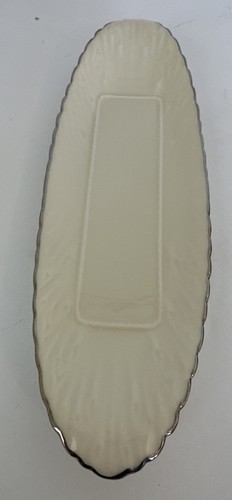 VTG Lenox Butter Dish Platinum Rim Matches 9" USA - Picture 2 of 4