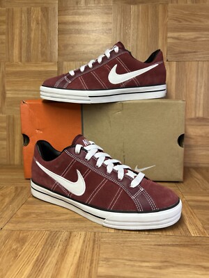 RARE🔥 9.5 - Nike Sweet Lew Suede Low Team Red White Black VTG