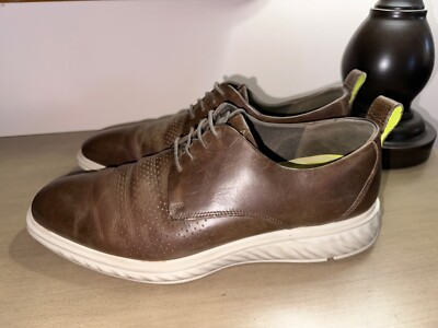 ECCO Lite Hybrid leather Derby oxfords shoes men's US 12 EU 46 Dark brown