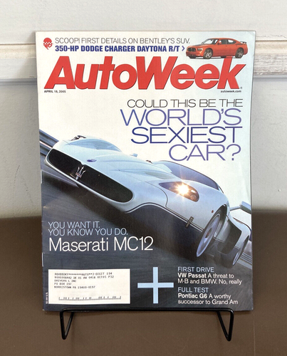 Auto Week Magazines April 2005 (4 Issues) Cadillac,Maserati MC12, Ferrari F430, - Picture 13 of 22