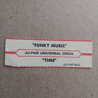 JU-PAR Universal Orch. Funky Music/Time JUKEBOX STRIP Record 45