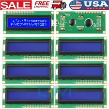 1Pc 1602 16x2 Character LCD Display Module W/Blue Blacklight HD44780 Controller