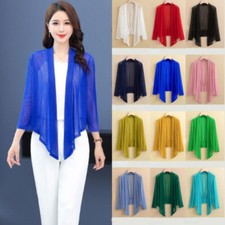 Women Mesh Shawl Bolero Cardigan Crop Top Shrug Capelet Evening Dress Wrap