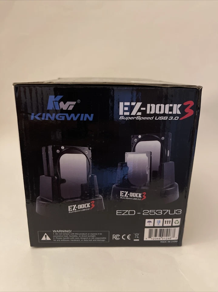 Kingwin EZD-2537U3 Dual-Bay 2.5/3.5inch SATA HDD & SSD Docking Station - Image 3 of 4