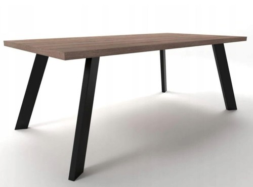 4 Stück Tischbeine aus Metall Möbelfüße H80cm - 8x4cm - Anthrazit - Bild 3 von 4