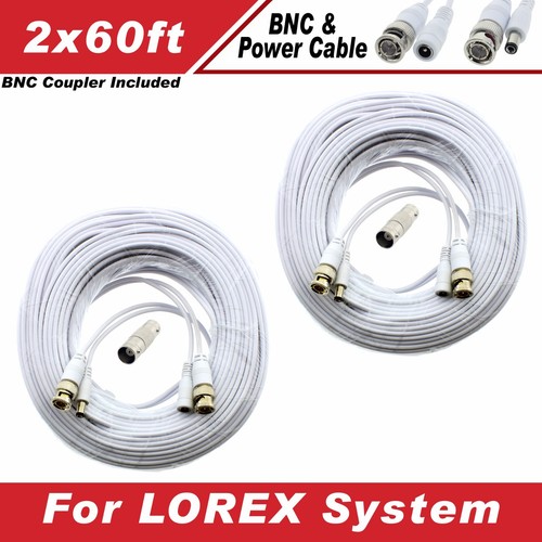 High Quality White 120FT BNC CABLES 8 CH LOREX SYSTEMS LH-1896, Eco3 - Picture 1 of 7