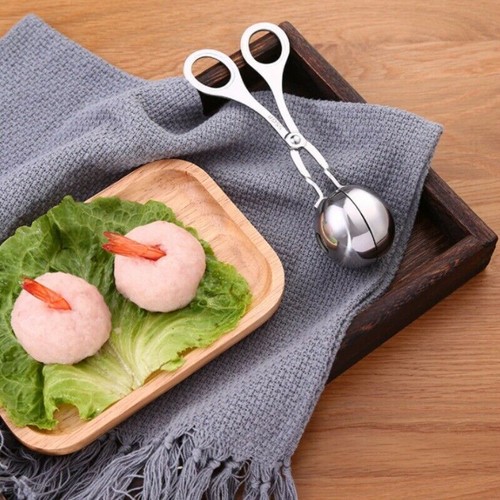 Stainless Steel Meatball Scoop Meat Baller Dough Tongs Ball Maker kitchen Tool - Picture 2 of 9