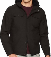 men's two pocket hooded trucker jacket