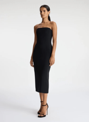 elizabeth strapless midi dress Elizabeth Strapless Midi Dress  Poppie's Boutique