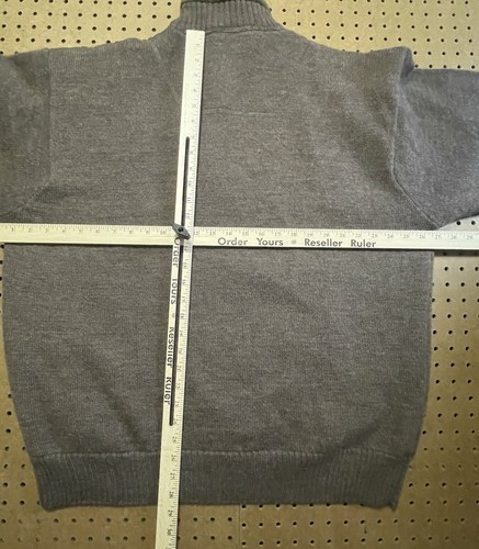 Beretta Jacket Mens XL Military Green Wool Knit Chest Patches 1/4 Zip Pullover - Picture 4 of 7