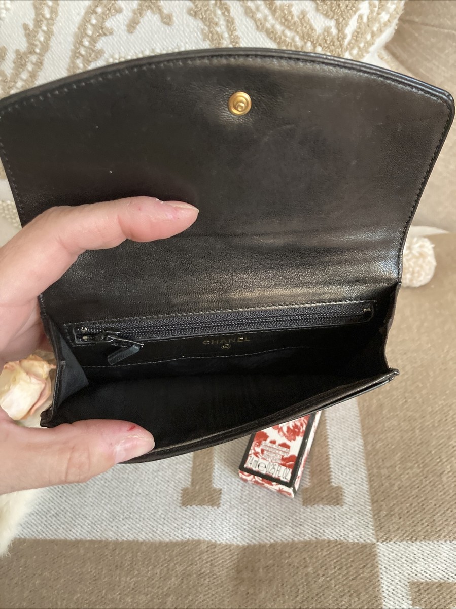 Authentic Chanel Vintage Timeless Flap Wallet Black Patent Leather LOVE 💗💗