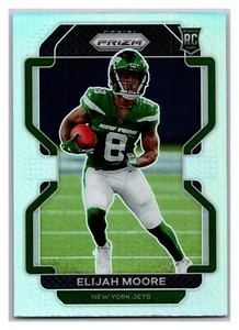 2021 Panini Prizm Elijah Moore Variation Silver Prizm Rookie #V-346 Jets RC