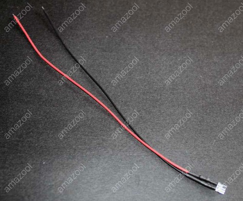 50pcs 5mm red flat Pre Wired led 5mm pre wired flat red Light Lamp 12V 20cm - Picture 3 of 3