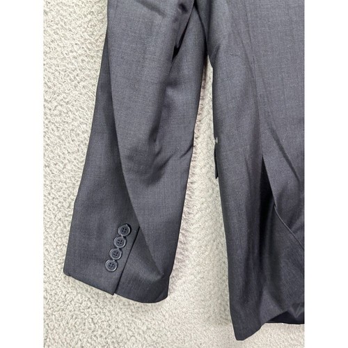 Calvin Klein Sport Coat Blazer Adult 40R Dark Grey 100% Wool Tuxedo Suit Mens - Picture 7 of 13