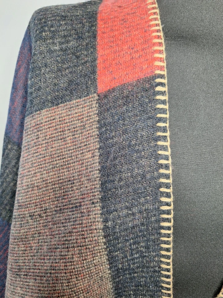 United Colores de Benneton Marrón Bronceado Abierto Grande Chal Capa Unisex Talla Única Foto 2 de 4