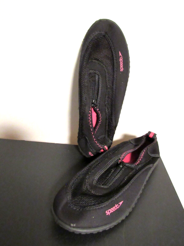 Speedo Water Zapatos Para Mujer 6 Negro Cremallera Lago Playa Piscina Océano Rosa - Imagen 2 de 6