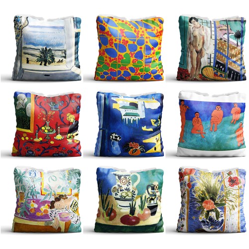 Painting By Henri Matisse High Quality Silk Pillowcase Sofa Decor Cushion Covers - Picture 3 of 56