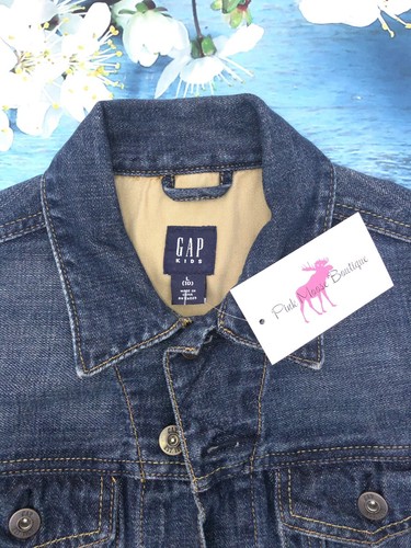 Vintage GAP Denim Big Kids Unisex Trucker Jean Jacket Large Size 10 Heavy EUC - Picture 2 of 5