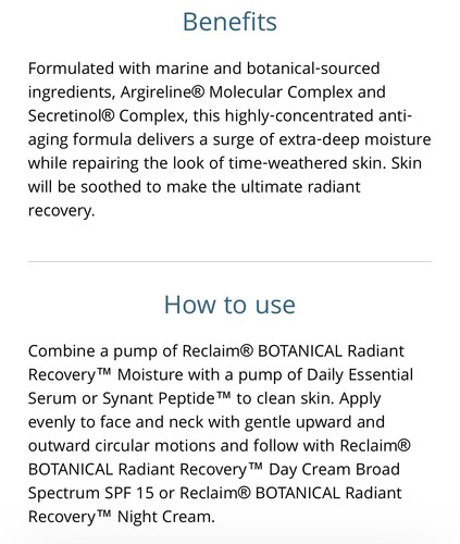 Principal Secret Botanical W/ Synant Peptide .50oz Radiant Recovery Moisture - Picture 5 of 5