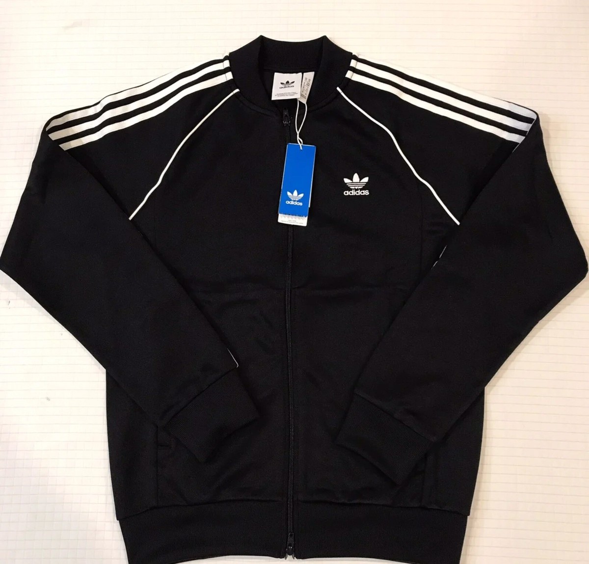 NEW MEN'S ADIDAS ORIGINALS SUPERSTAR TRACK JACKET~SIZE LARGE