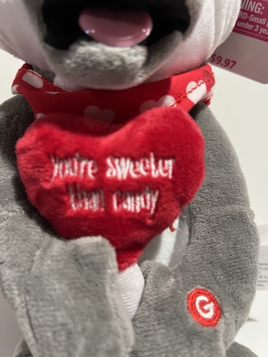 ANIMATED SONG Tongue Licking Valentines Day LEMUR Red Lick Lollipop Plush Gift - Picture 5 of 17