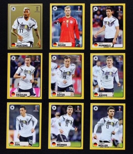 Panini World Cup 2018 MCDonalds Complete M1 - M9 FIFA World Cup All 9 Sticker Set