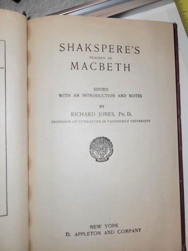 Shakespeare's TRAGEDY OF MACBETH edited by William J. Rolfe 1898 - Picture 4 of 4