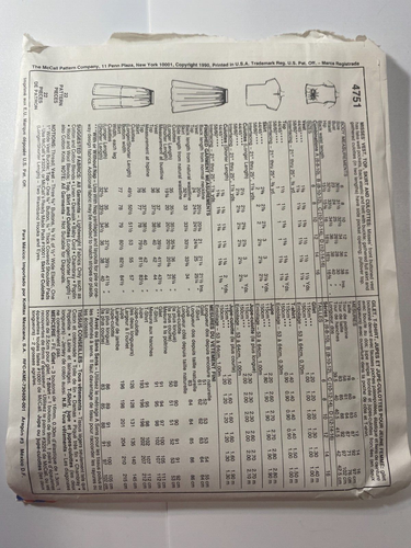 McCall's 4751 Misses Trägertop Rock Culotte Größe 6-16 ungeschnitten kostenloser Versand - Bild 2 von 6