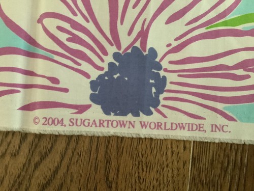 Vintage Lilly Pulitzer Nassau Blue Cotton Fabric 36” X 46” New - Picture 3 of 3