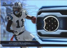 2013 Bowman RC Carolina Panthers Insert #Brandon LaFell LSU Tigers Jersey Patch!