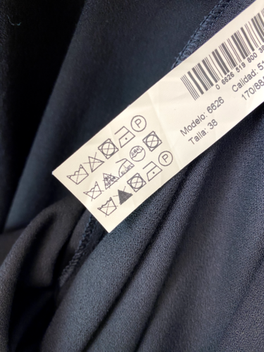 Massimo Dutti Dress Knee Length Black 3/4 Sleeve Cold Shoulder Size 10 - Picture 7 of 10
