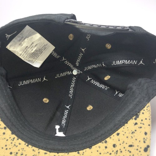 Air Jordan Cement Elephant Black Gold  Jumpman Hat Snapback Cap Youth Max 9 1/2 - Picture 5 of 7