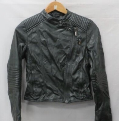 Cafe Racer Jacket Faux Leather FOREVER XXI 21 Women's S