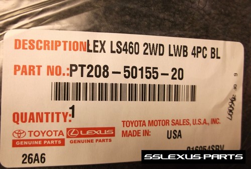 Lexus LS460L (2013-2017) (RWD /LongWheel Base) 4pc CARPET FLOOR MATS (Black) OEM - Picture 4 of 4