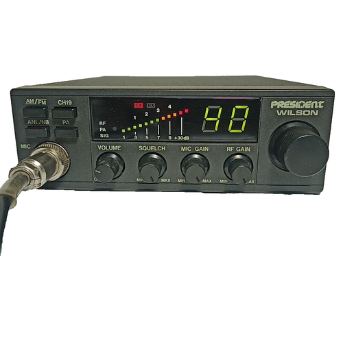 Radio CB CiBi PRESIDENT Wilson (1990) 40 Canaux AM/FM Micro Vintage Survivalisme - Zdjęcie 3 z 16