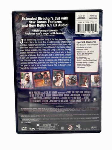 Friday Director's Cut DVD 1995 / 2009 Deluxe Edition Good Condition Widescreen - Picture 2 of 10