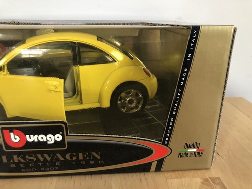 Vintage Burago Spa Gold Collection 1/18 Scale Volkswagen Black New Beetle 1998 - Picture 3 of 5