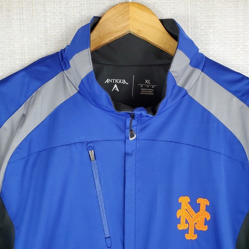 ANTIGUA x NY METS Size XL Full Zip Softshell Windbreaker Jacket Golf Blue Gray - Picture 14 of 15