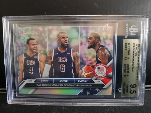 2024 Topps Now Olympic Games - #26 LeBron James, Stephen Curry, Kevin Pearl /199