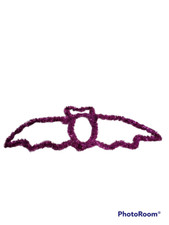 Hanging 22" Purple Tinsel Bat Halloween Costume Decoration Brillante Wall Party