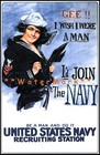 WW1 Si j'étais un homme, je rejoindrais la marine 1917 affiche vintage print style rétro art
