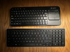 Used Logitech keyboard lot no receivers Tested and Working