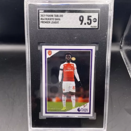 2019 Panini Tabloid #64 Bukayo Saka Rookie Sticker RC SGC 9.5 Mint Arsenal
