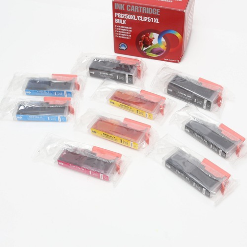 9 cartuchos de tinta Inkjetcorner PG1250XL CL1251XL negro amarillo cian magenta - Imagen 2 de 8