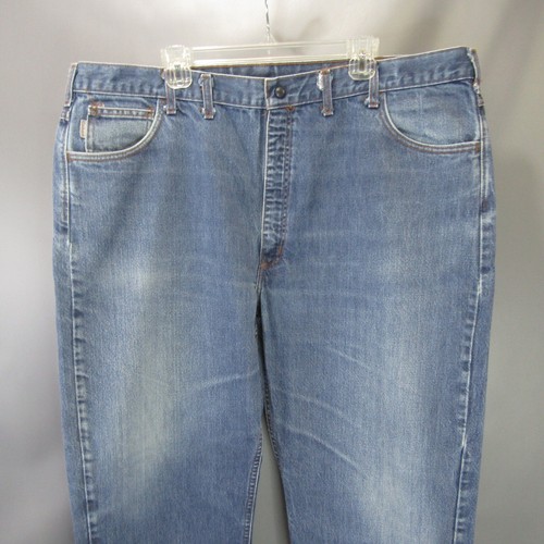 Carhartt FR Jeans Uomo Taglia 44x34 Pantaloni Blu Denim Made in USA Ignifughi - Foto 2 di 12