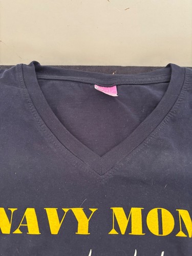 Navy Mom T-Shirt, Size S, V-Neck - Picture 3 of 6